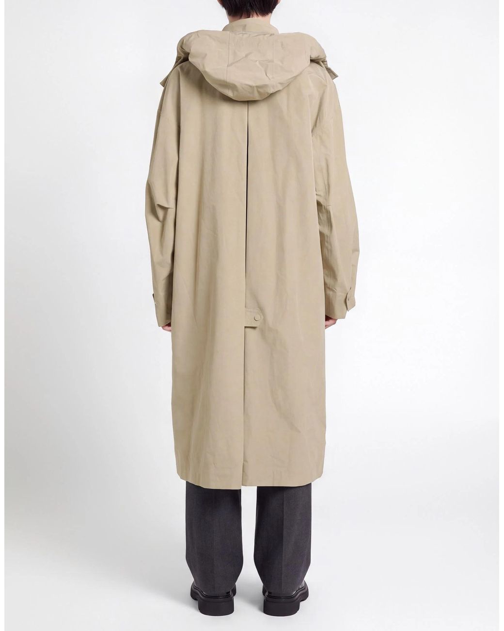 Max Mara Natural Solid-Color Long Raincoat
