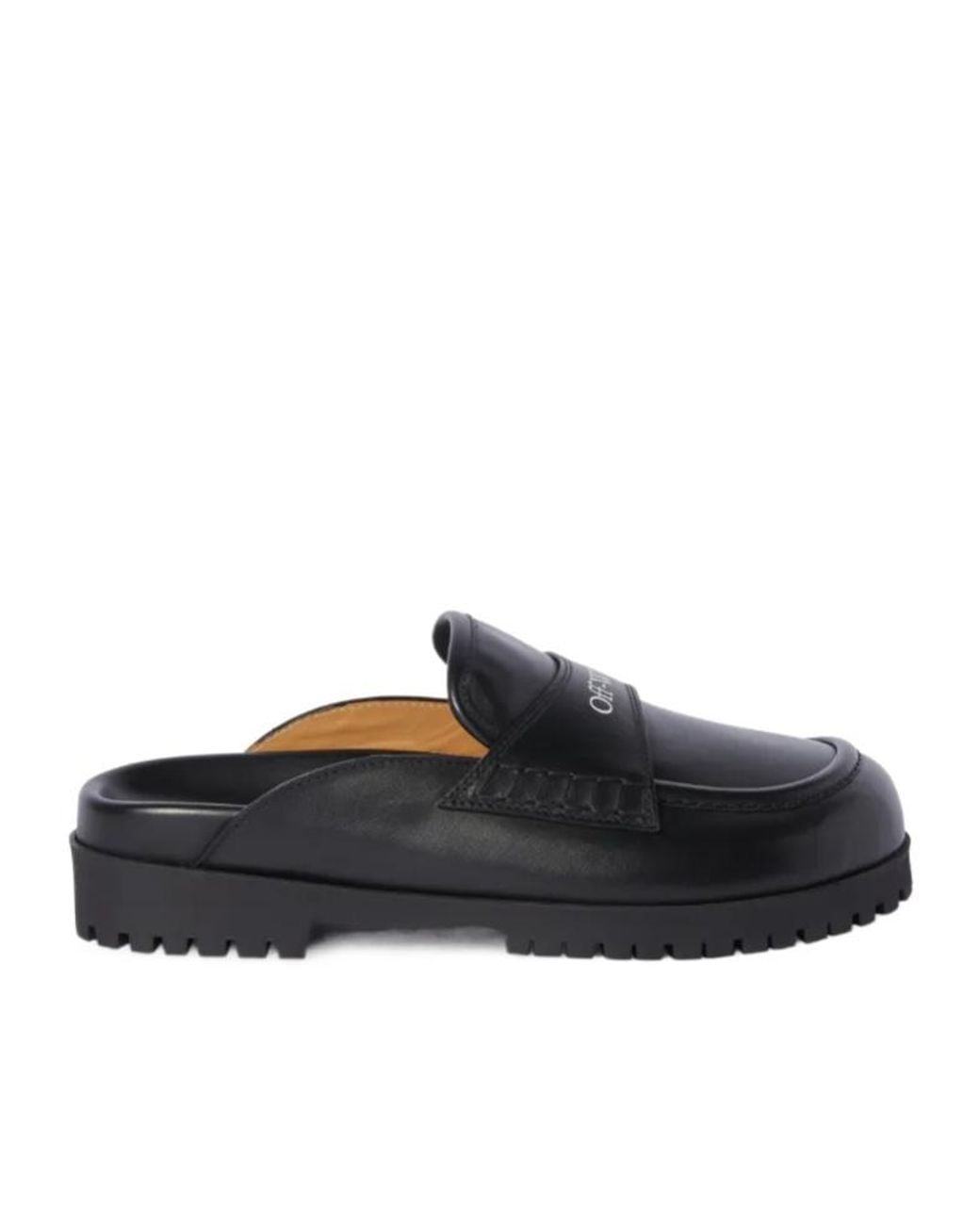 Off-White c/o Virgil Abloh Black Leather O Slip-On Loafer