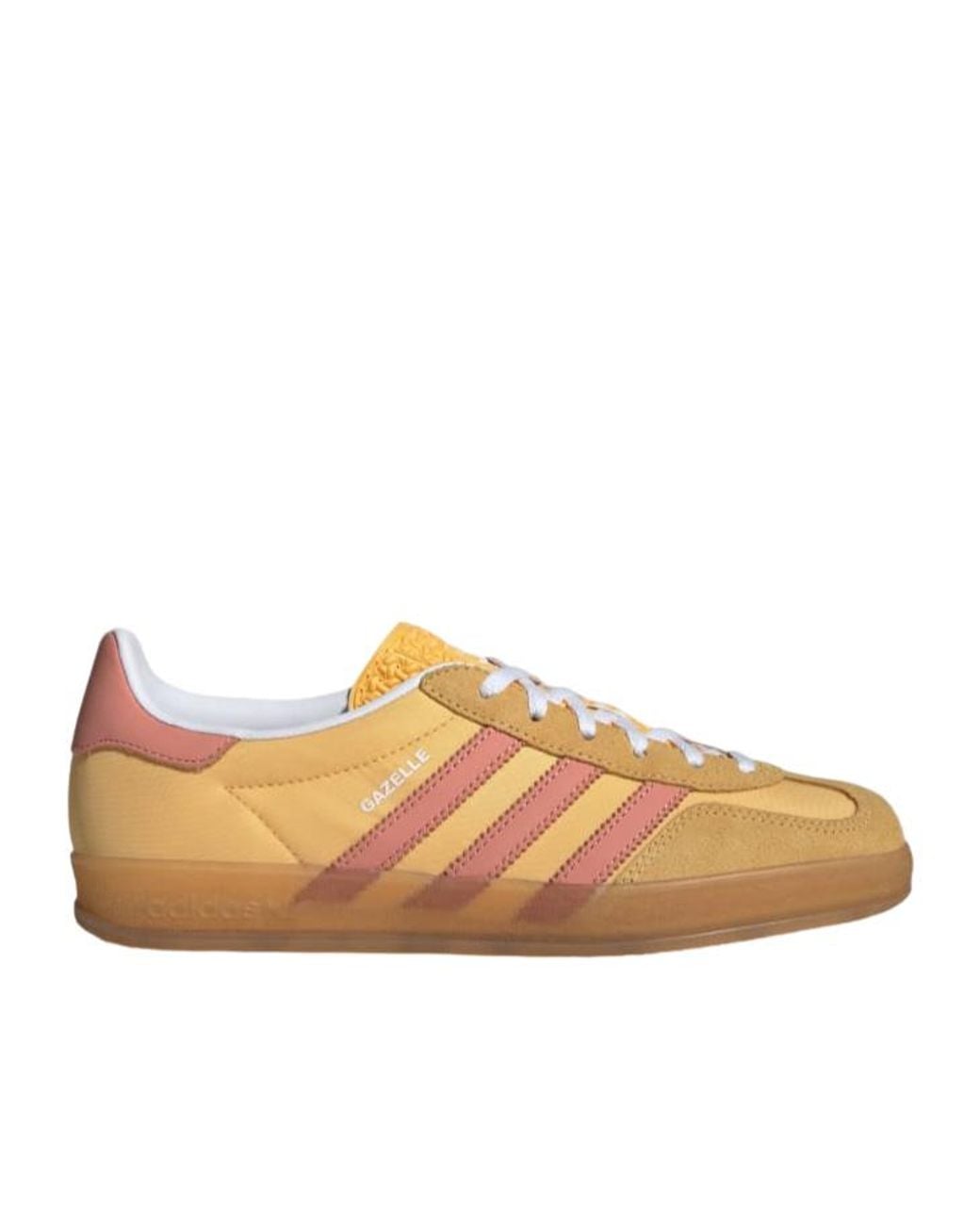 Adidas Originals Brown Gazelle Indoor Lace-Up Sneakers for men