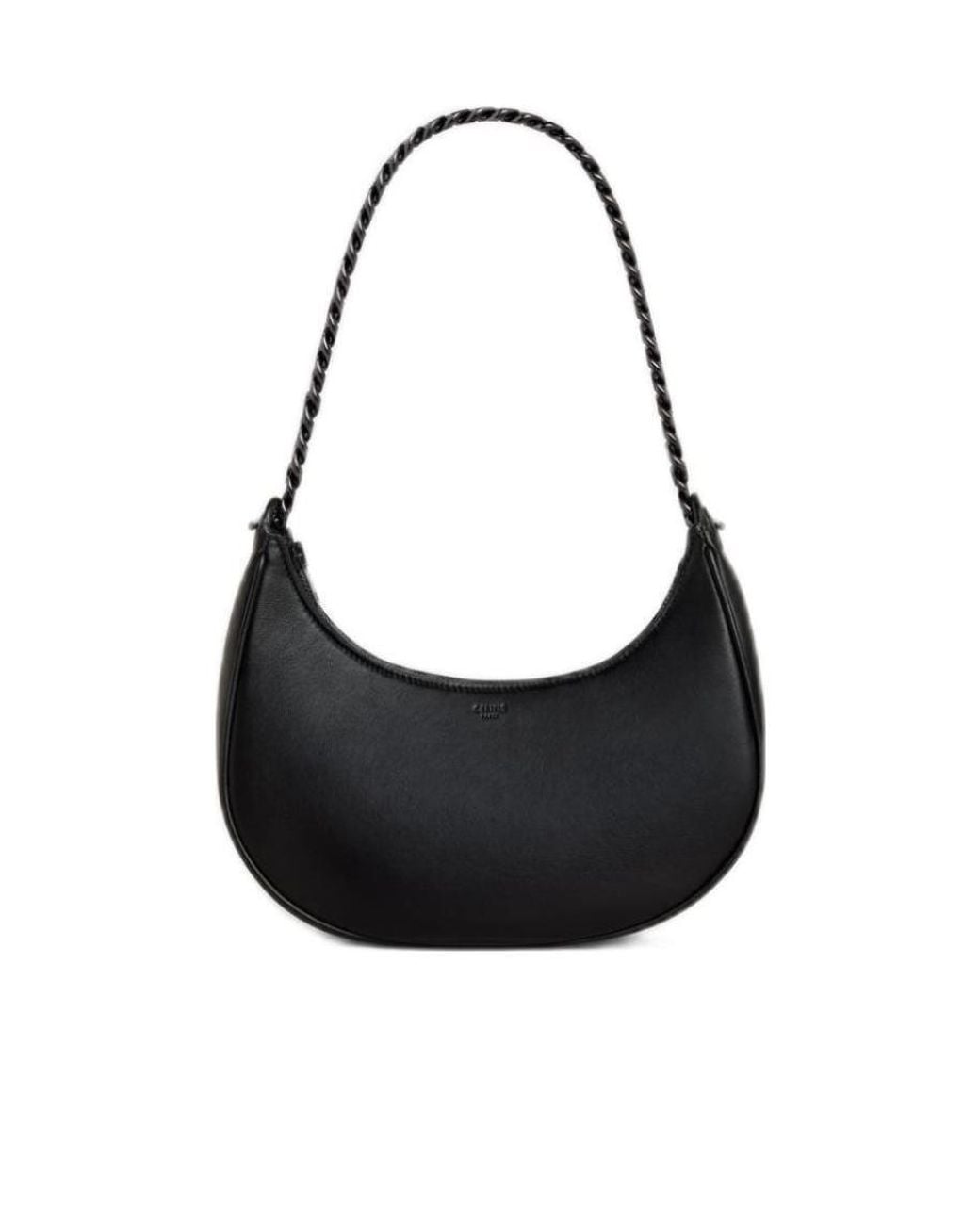 Céline Black Ava Medium Smooth Cow Leather Chain Handbag