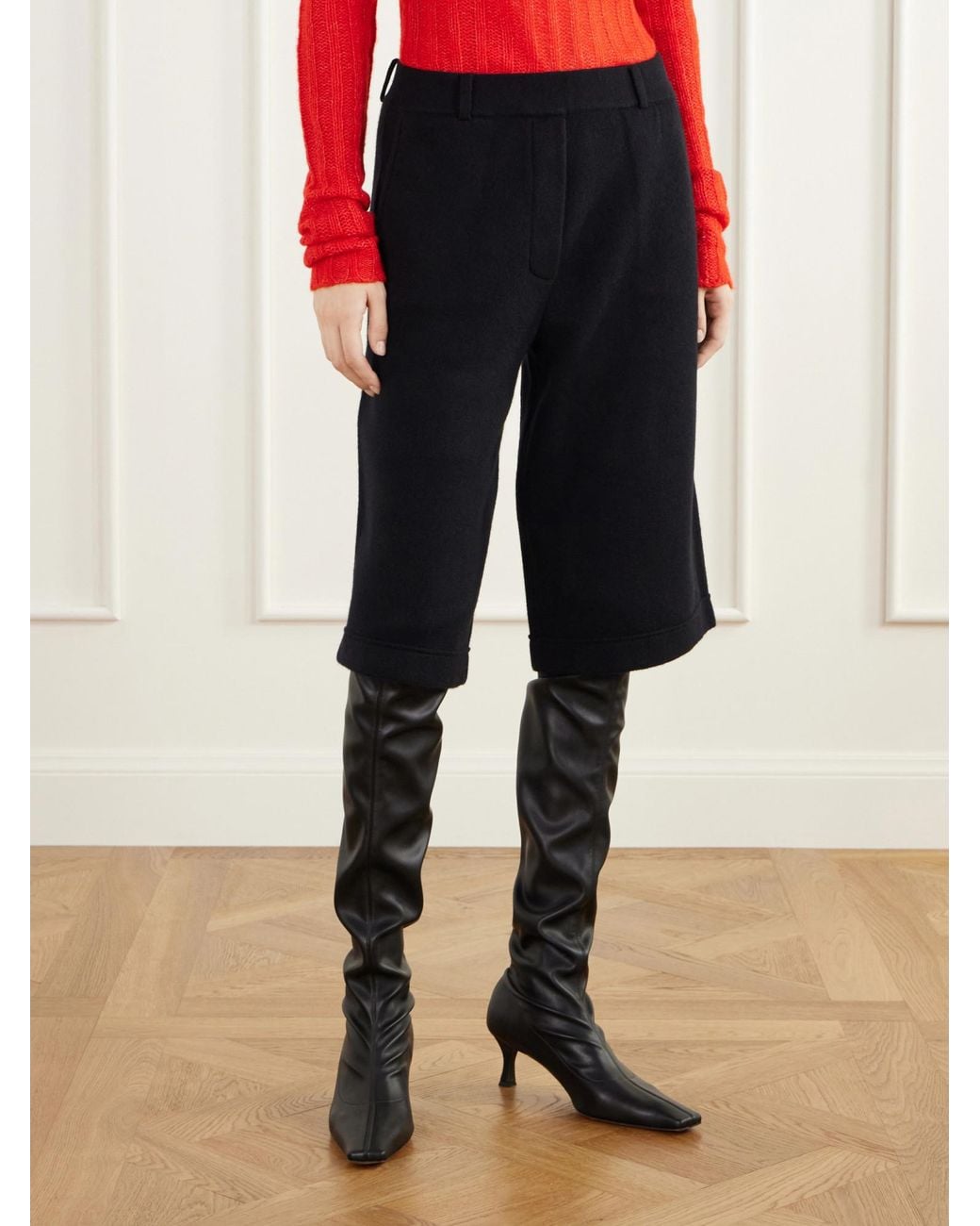 Lisa Yang Blue Cashmere Knitted Shorts