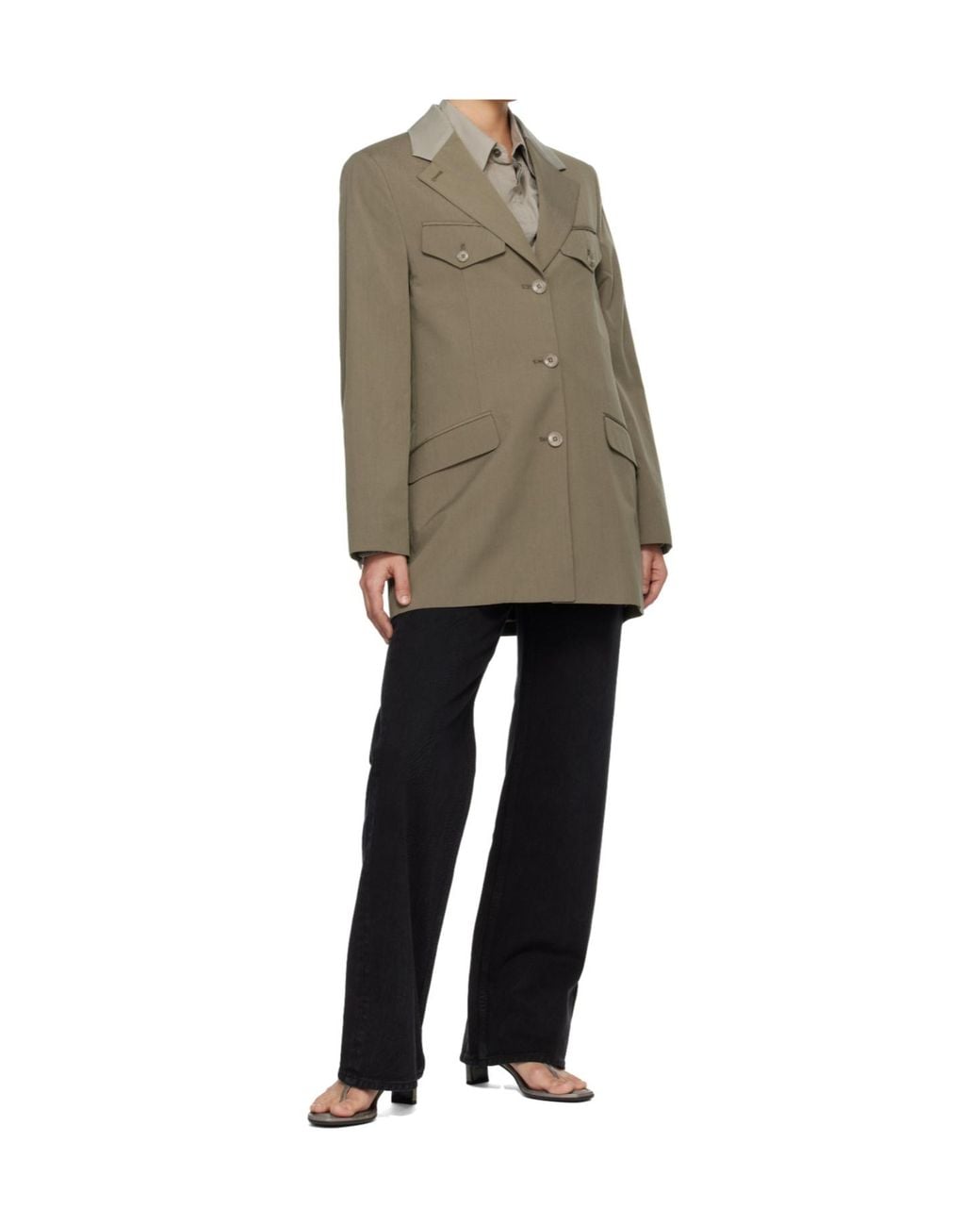 Our Legacy Natural Cruise Long-Sleeved Suit Jacket