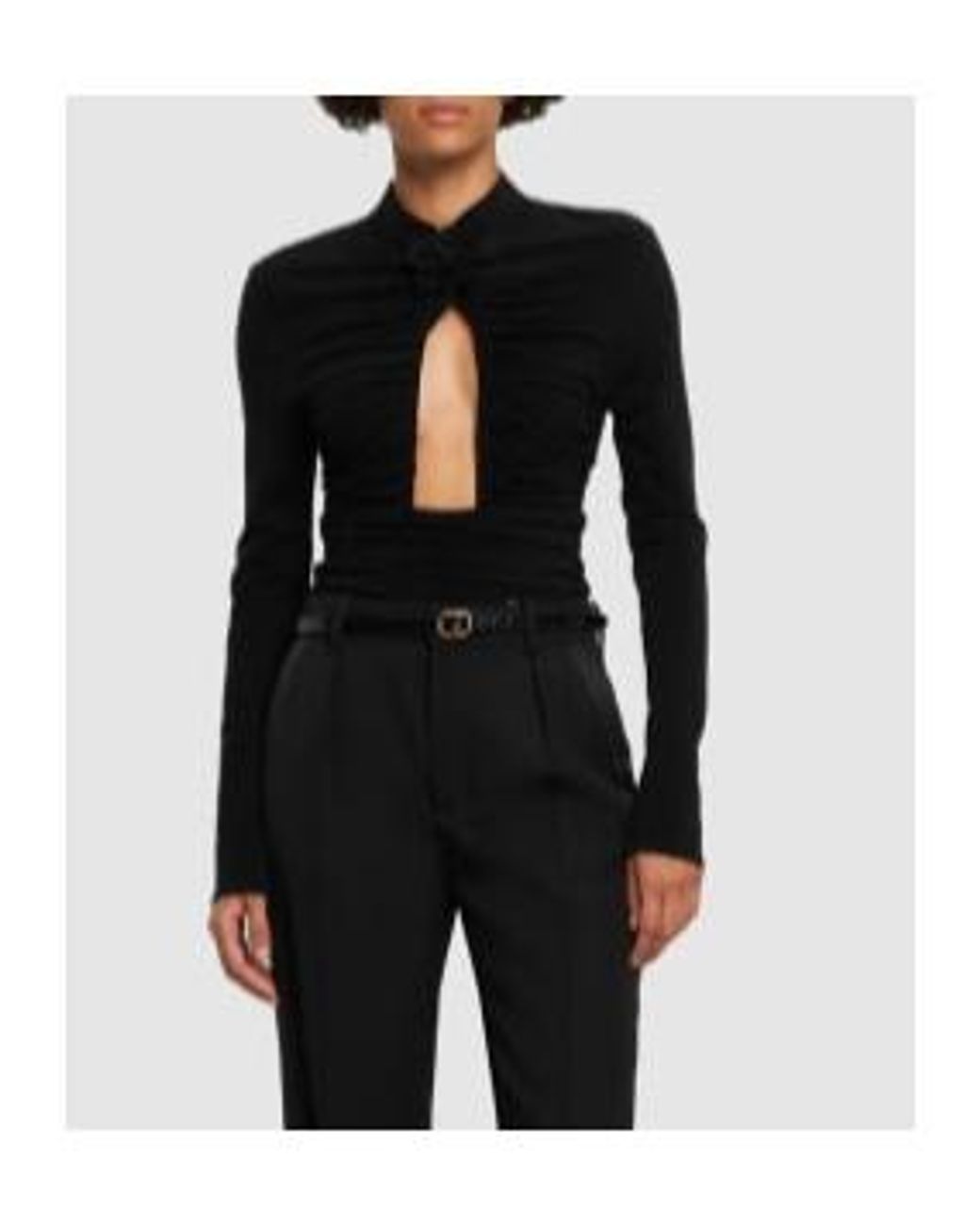 Magda Butrym Black Hollowed-Out Jumpsuit