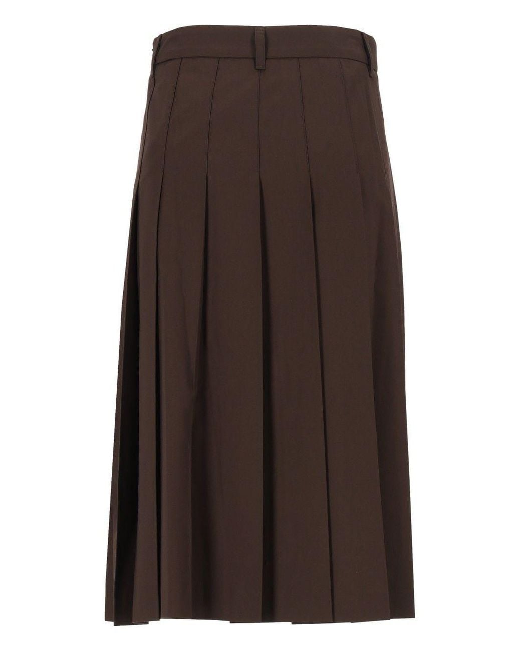 DUNST Brown Pleated Long Skirt