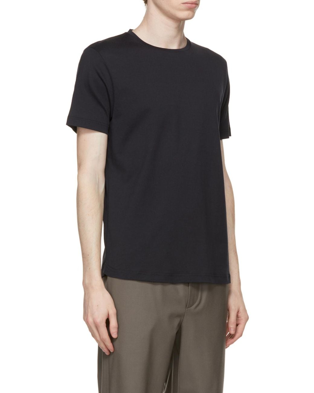 Loro Piana Blue Short-Sleeved Jersey T-Shirt for men