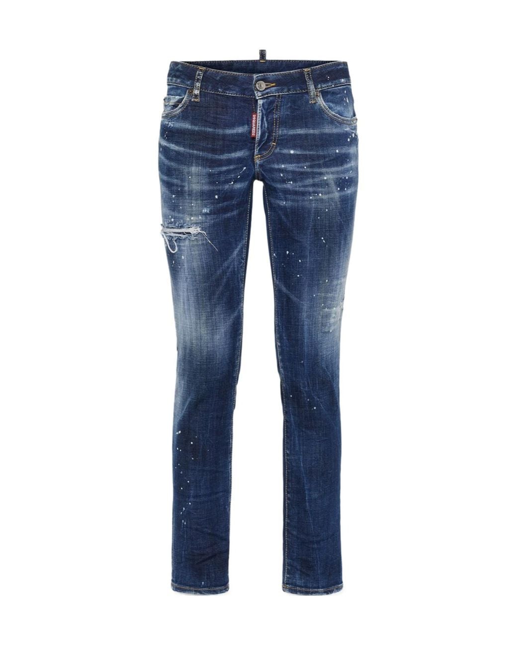 DSquared² Blue Distressed Cropped Jeans