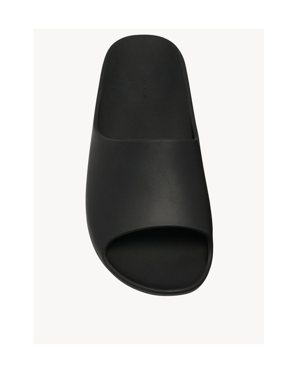 The Row Black Ama Slip-On Slides
