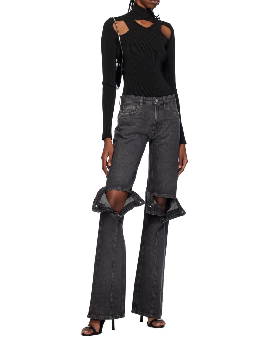 Coperni Blue Logo Patch Mid-Rise Jeans