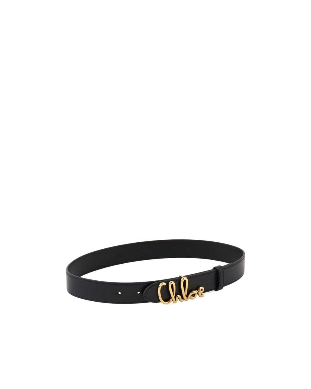 Chloé White Chloé Iconic Logo Plaque Belt