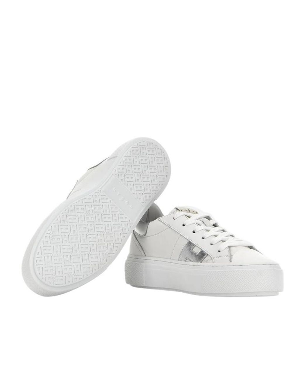 Hogan White H705 Leather Sneakers