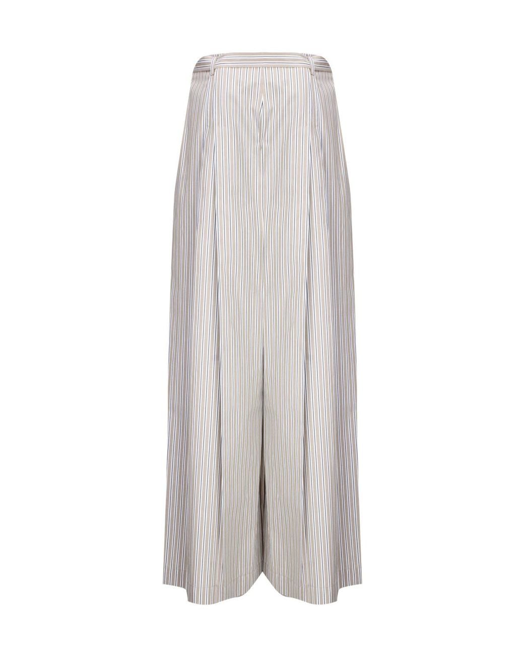 Alberta Ferretti White Belt-Loop Casual Pants