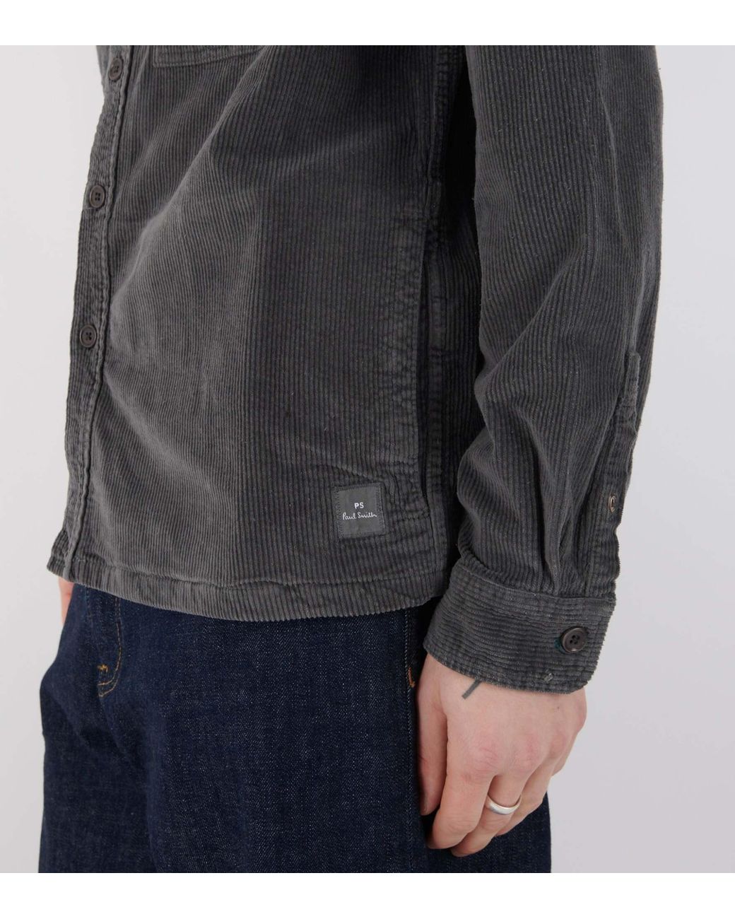 Paul Smith Gray Ps Buttoned Corduroy Shirt for men