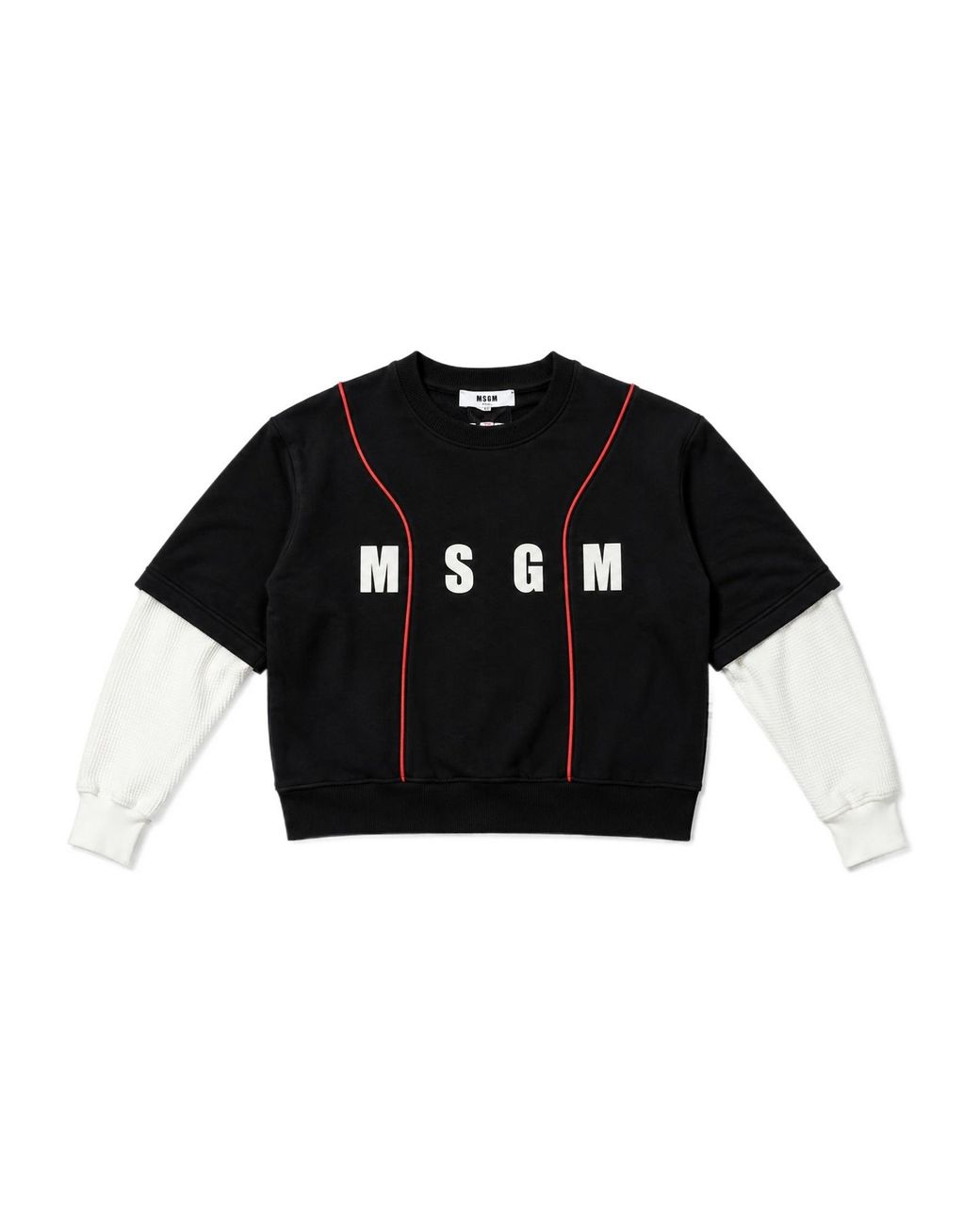 MSGM Black Long-Sleeve Sweatshirt