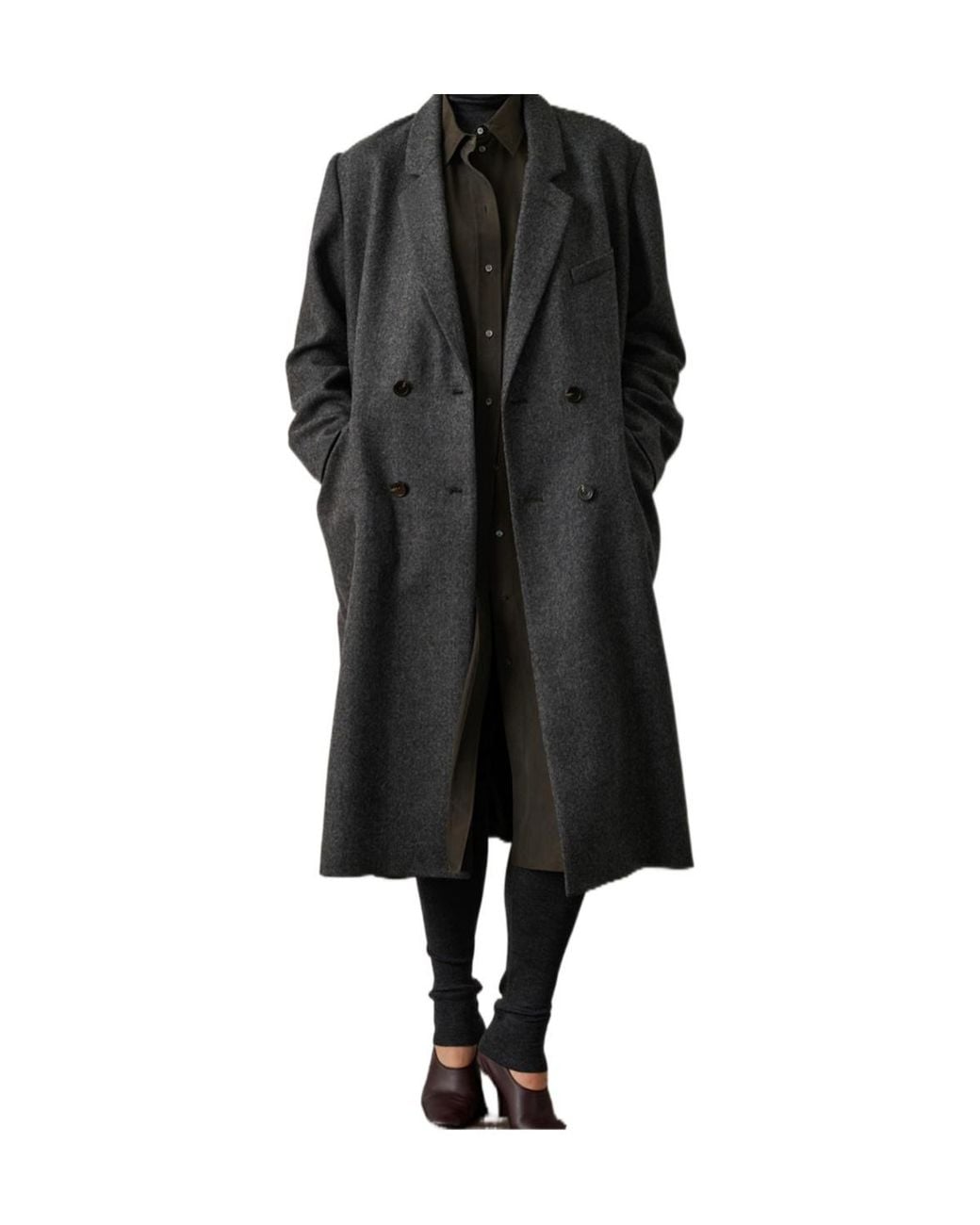 Soeur Black Double-Breasted Coat