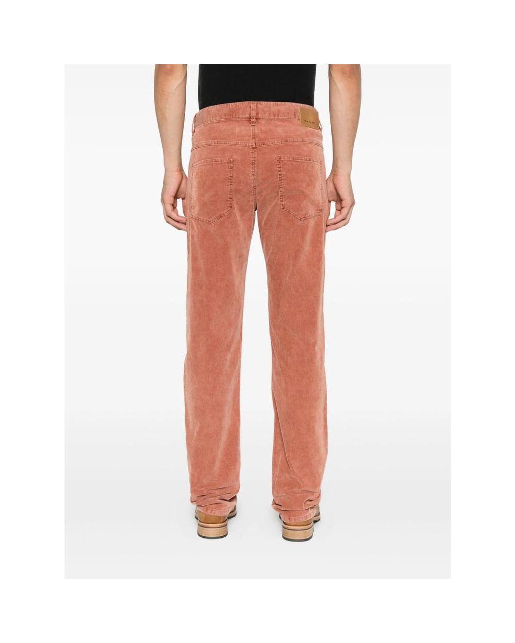 Isabel Marant Orange Logo Patch Straight-Leg Jeans for men