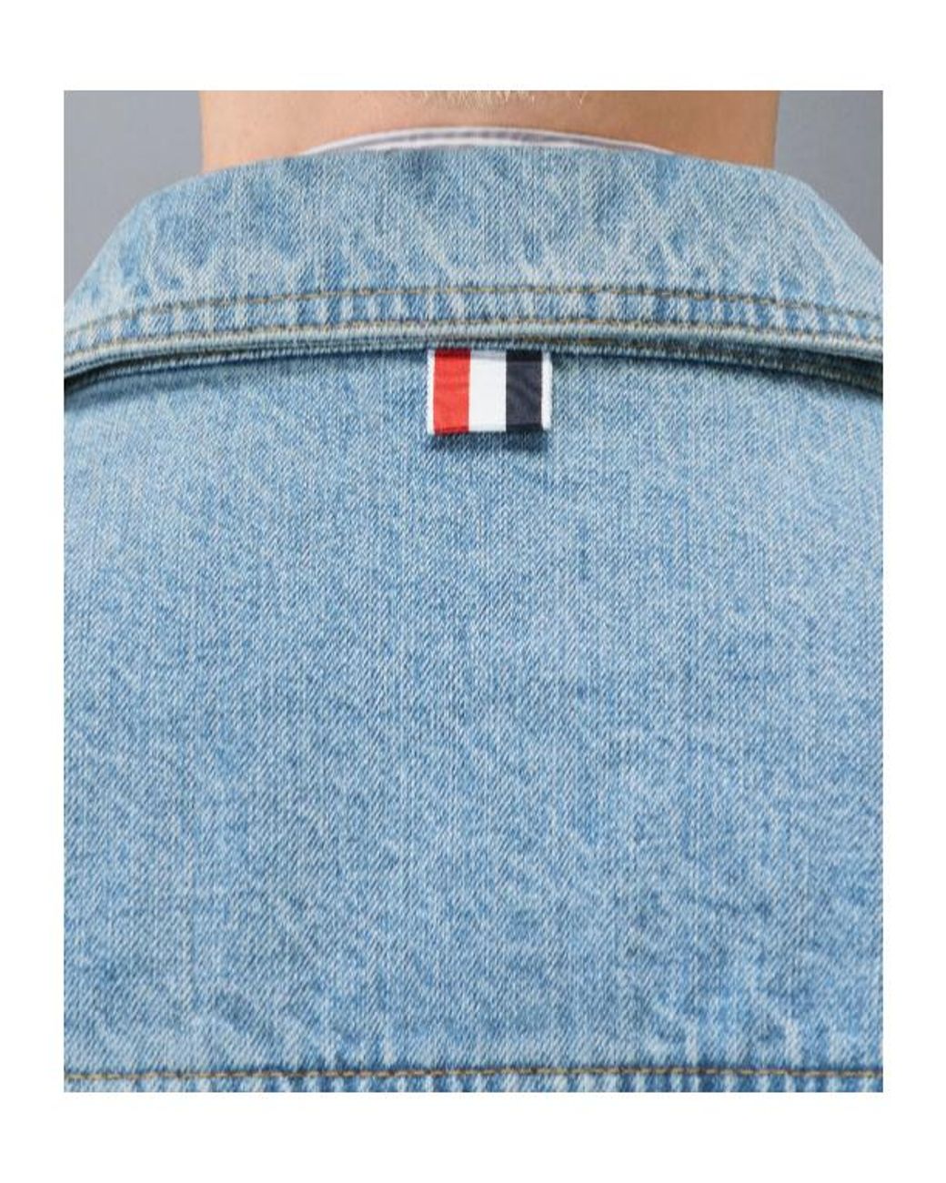 Thom Browne Blue Classic Denim Jacket for men