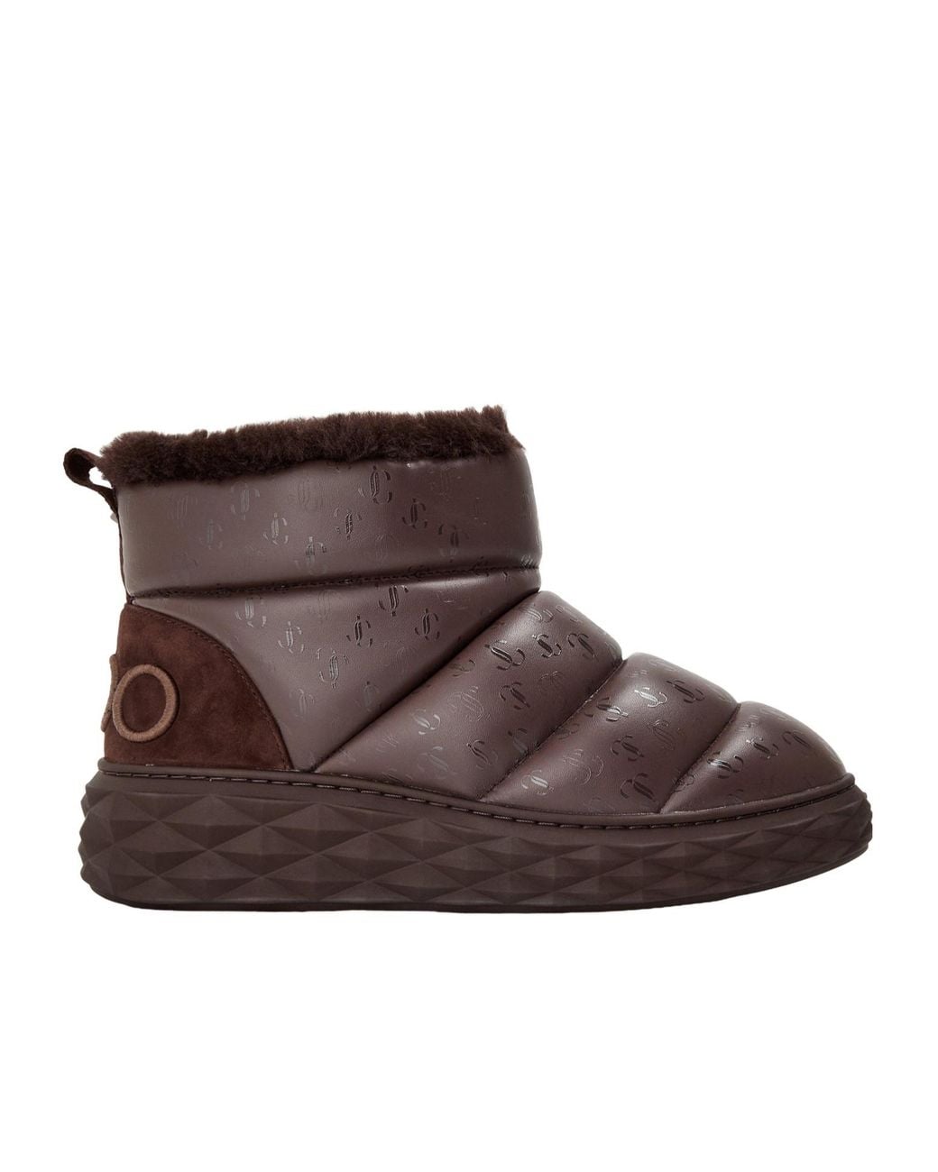 Jimmy Choo Brown Solid Color Snow Boots