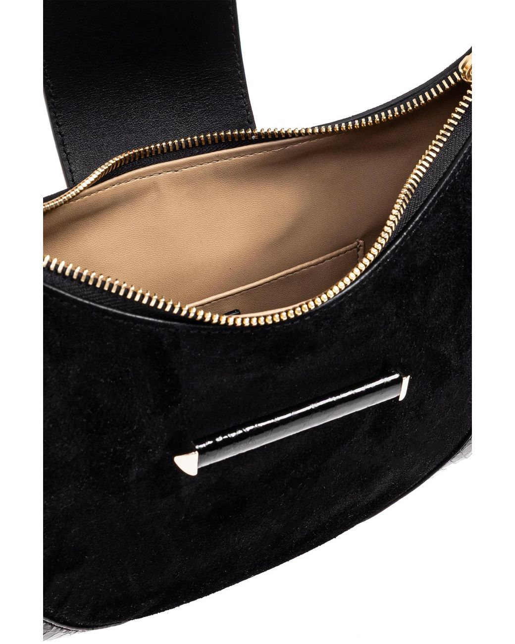 Jimmy Choo Black Logo Embossed Small Shoulder Bag