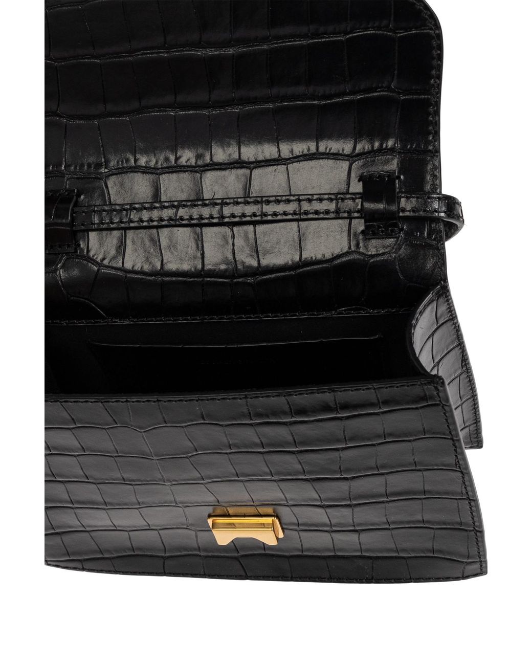 By Malene Birger Black Ramil Embossed Shoulder Bag