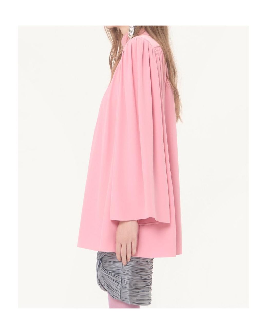 Valentino Pink Cady Couture Pleated Top
