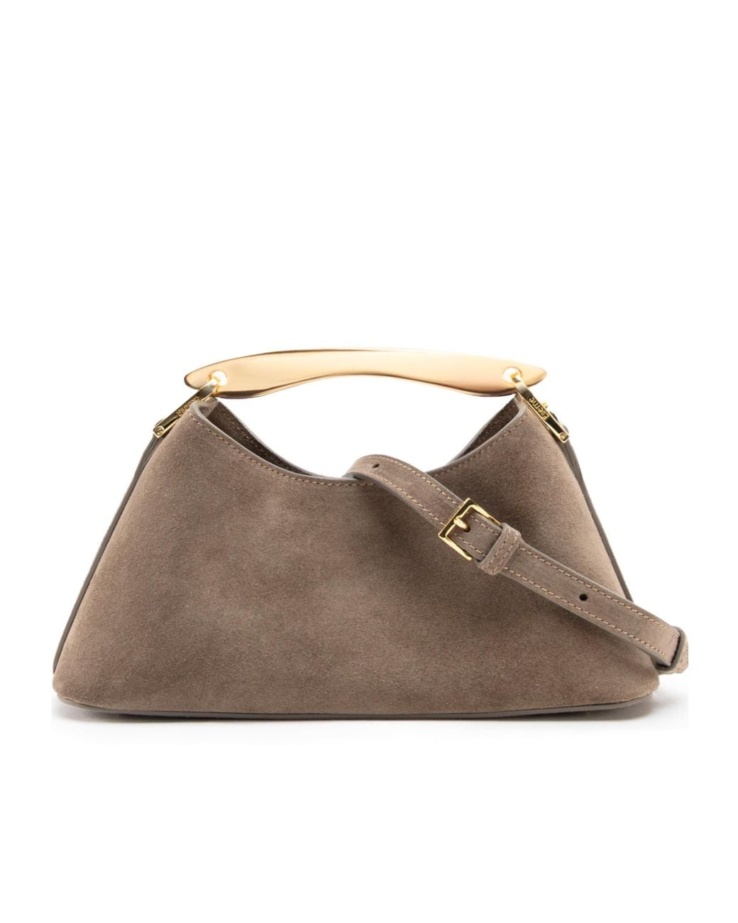 Elleme Brown Mini Boomerang Suede Taupe