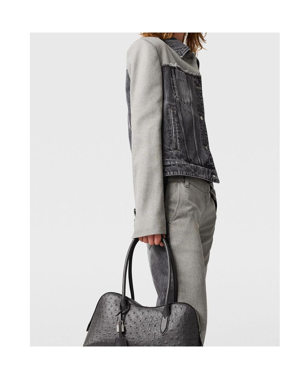 Stella McCartney Gray Panelled Denim Jacket