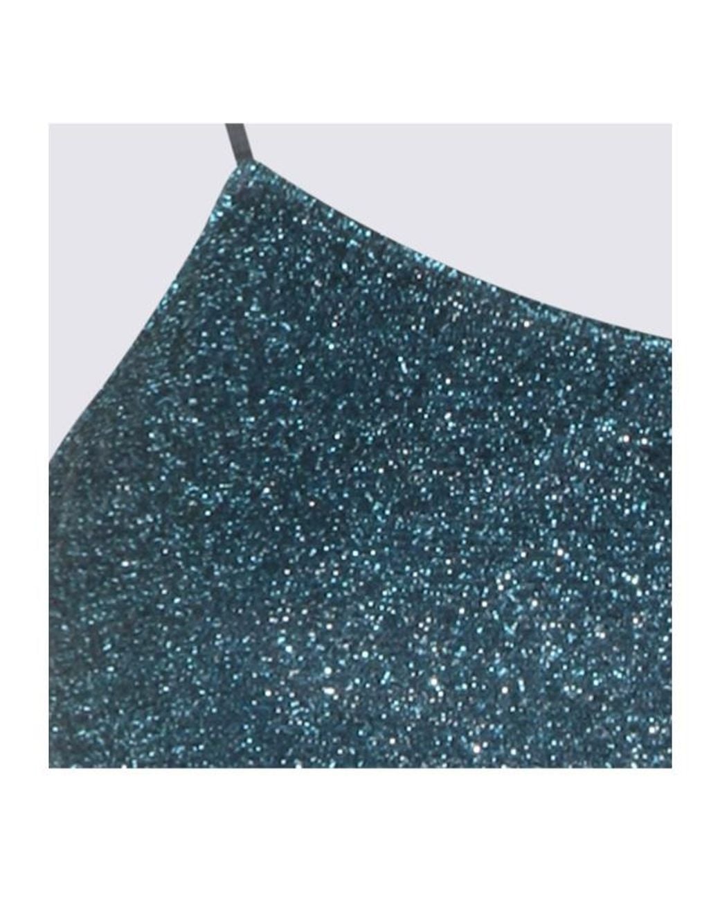 Oseree Blue Lumière Metallic Swimsuit