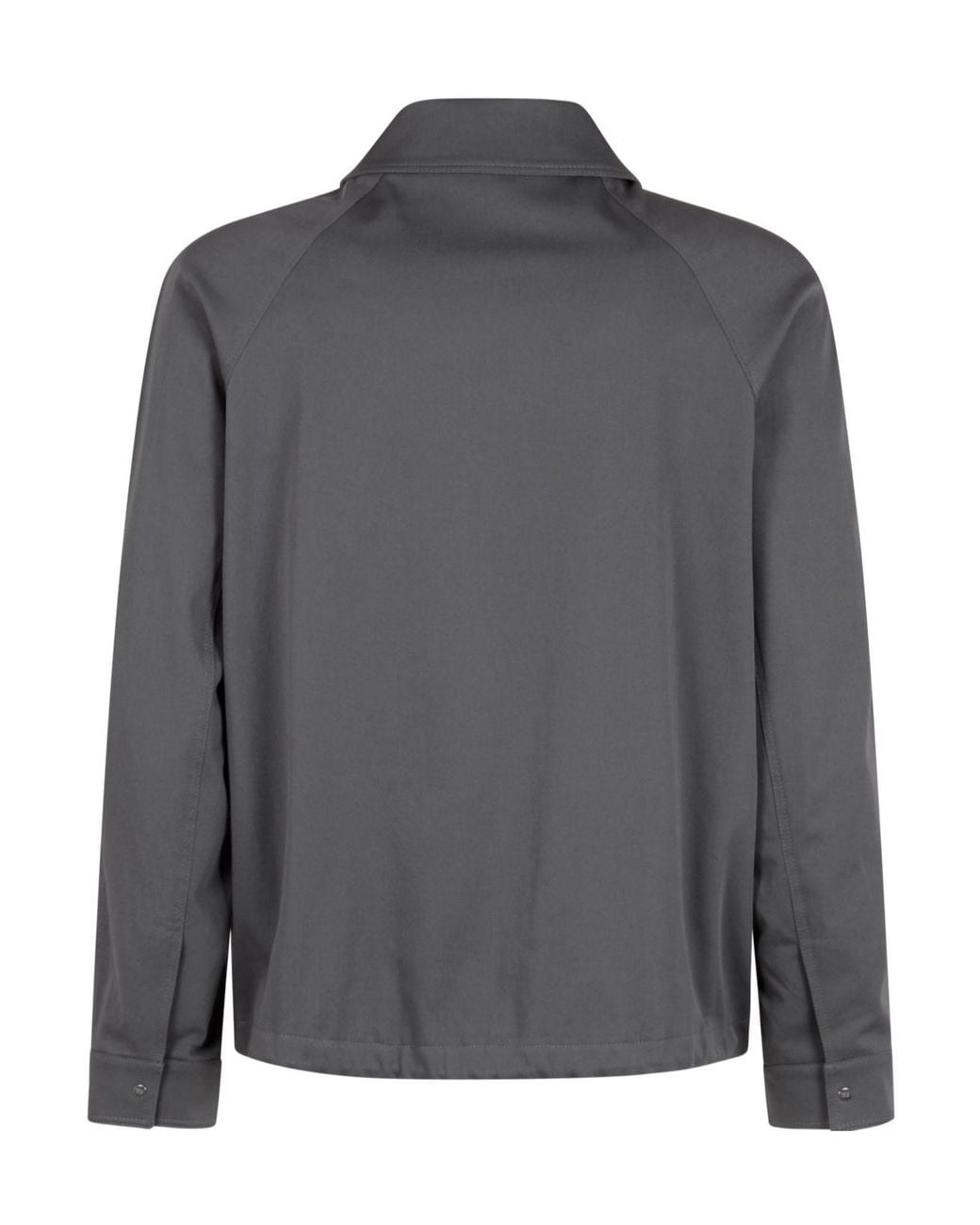 Fendi Gray Ff Logo Plaque Zip-Up Blouson for men