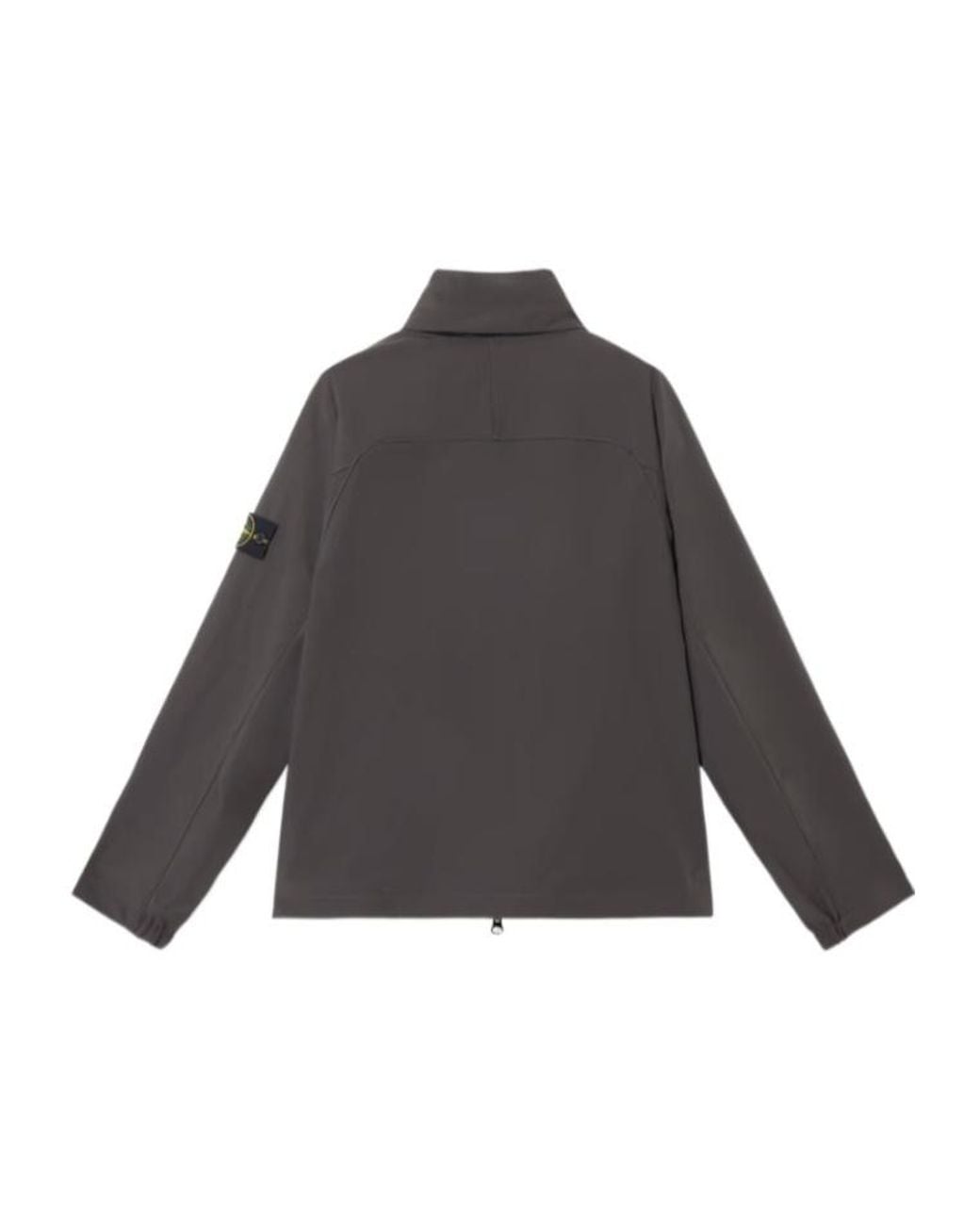 Stone Island Gray High-Neck Zipped Jacket for men