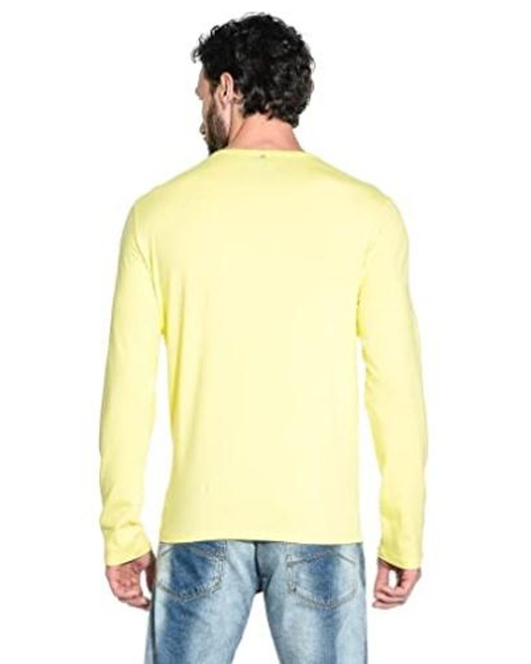 Armani Jeans Yellow Logo Details T-Shirt for men