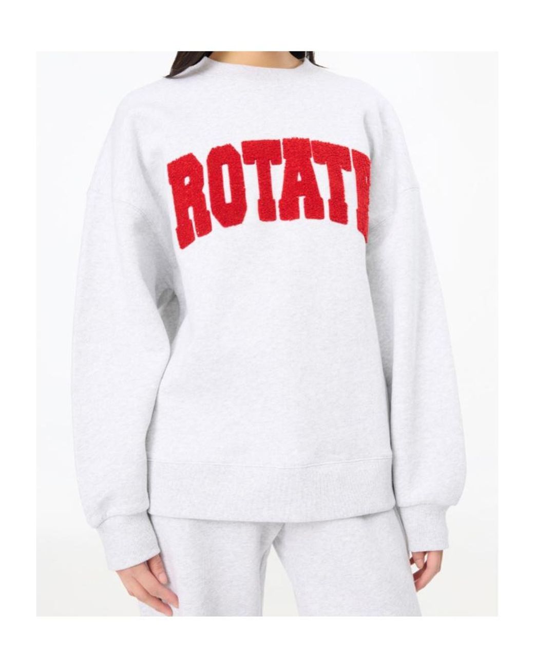 ROTATE BIRGER CHRISTENSEN Gray Logo-Appliqué Sweater