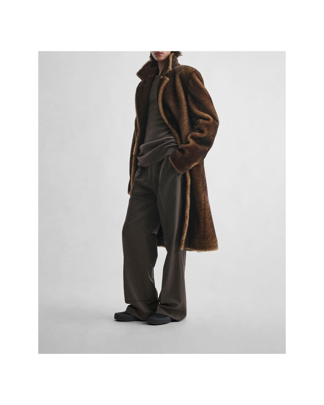 Phoebe Philo Gray Pleated Slim-Fit Trousers