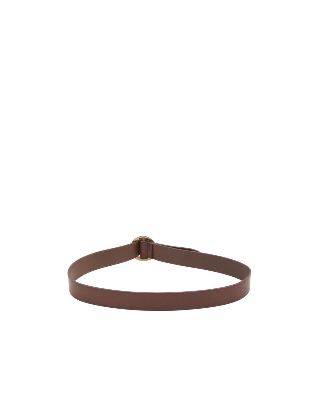 Saint Laurent White Oval Buckle Belt