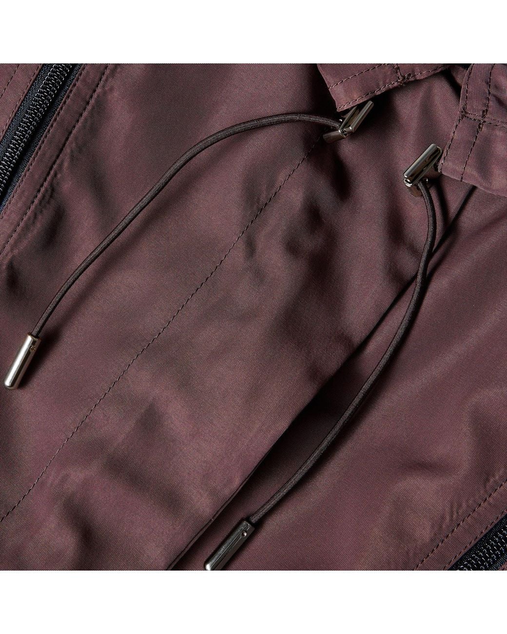 Fendi Brown Cropped Hooded Jacket