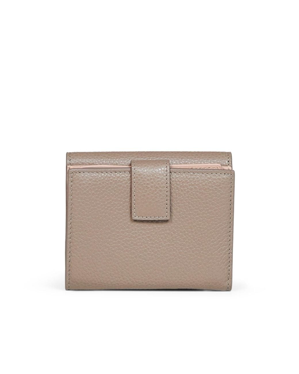 Ferragamo White Gancini Compact Wallet