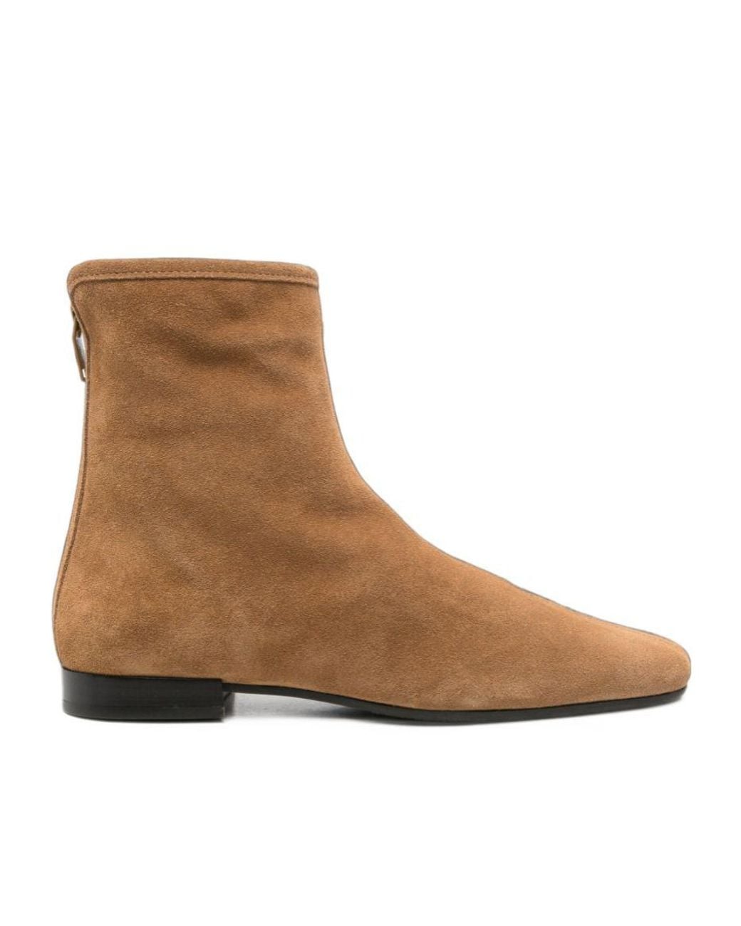 Totême Brown Zippered Ankle Boots