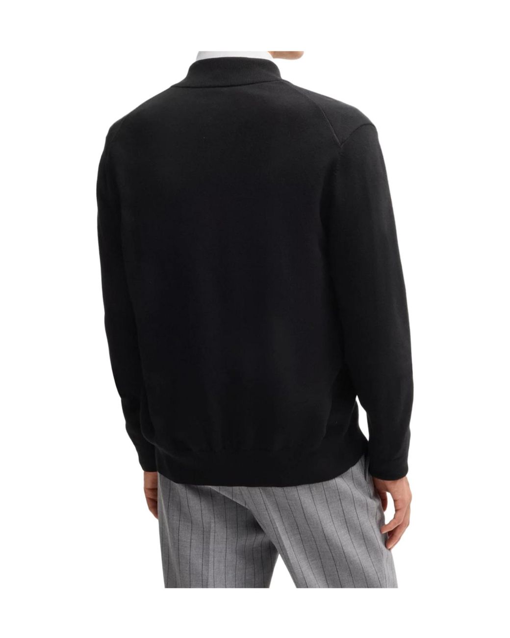 Boss Black Boss Knitted Zip-Up Cardigan for men