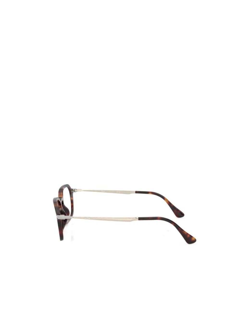 Persol White Geometric Frame Plain Mirror for men