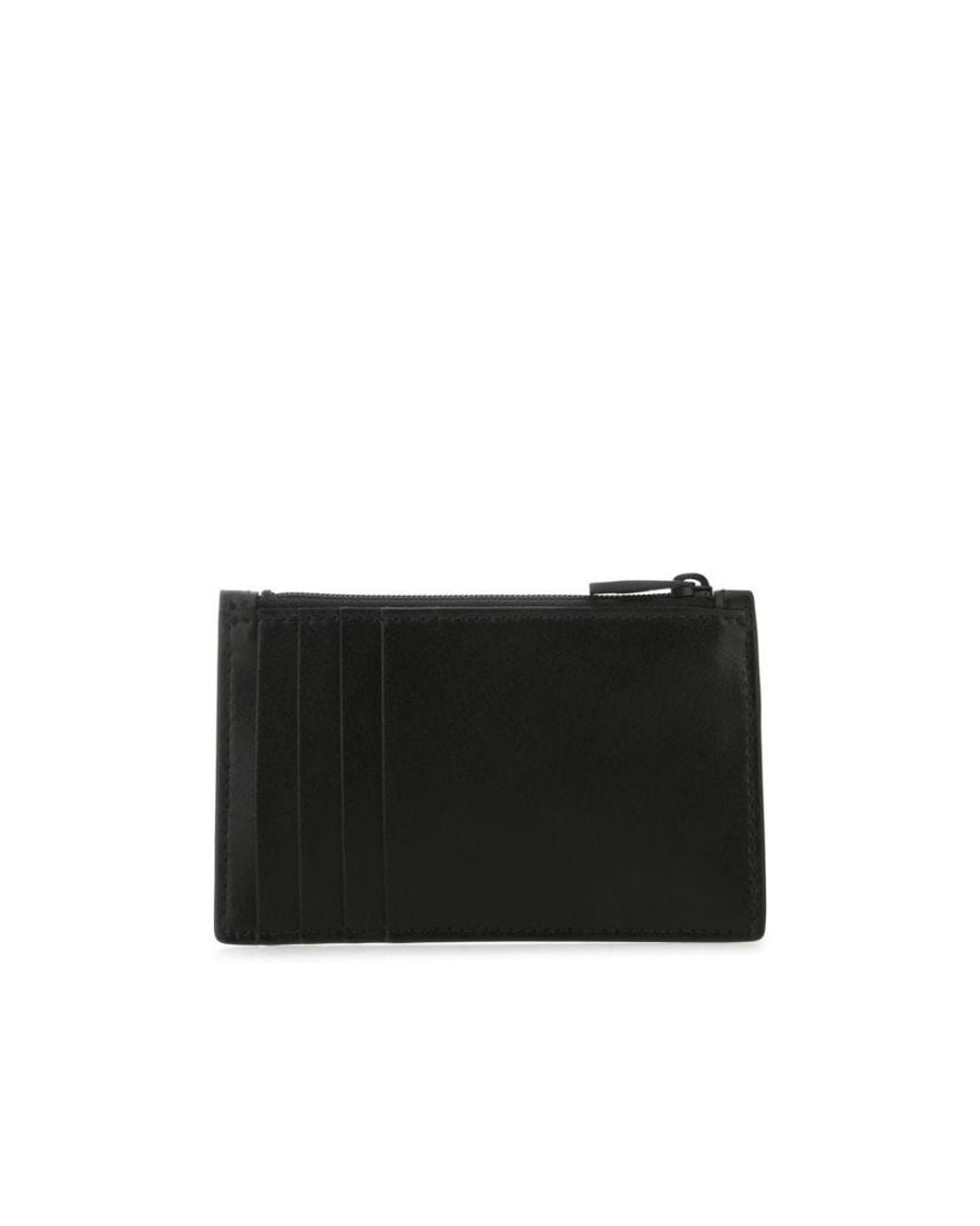 McQueen Black Logo Printed Card Holder for men
