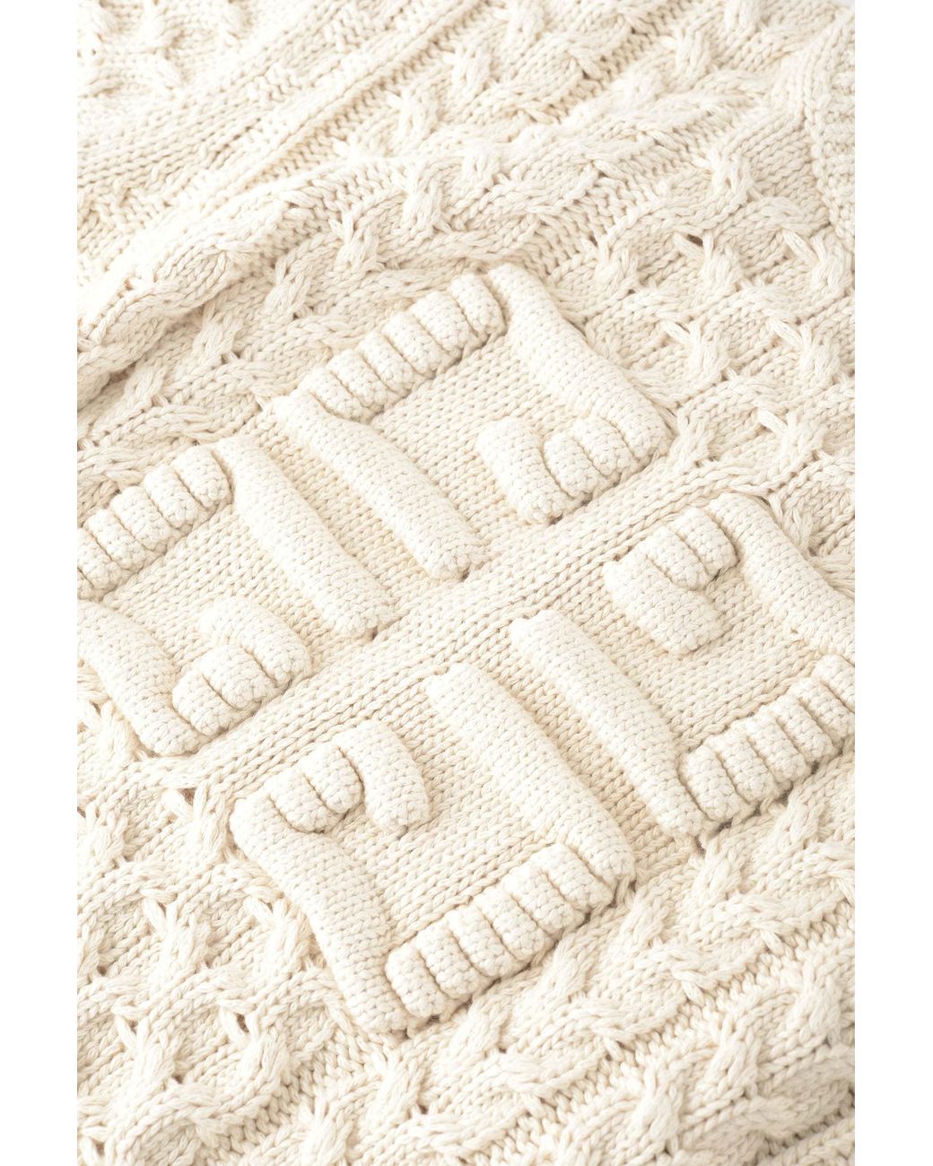 Givenchy White 4G Cable-Knit Sweater for men