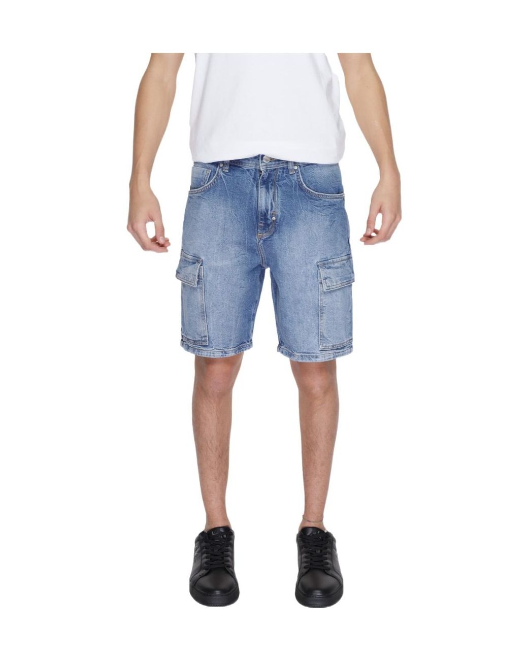 Antony Morato Blue Bermuda Shorts With Belt Loops for men
