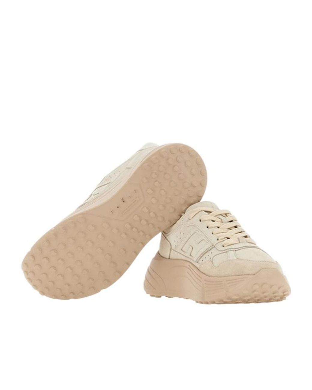Hogan Natural Platform Lace-Up Sneakers