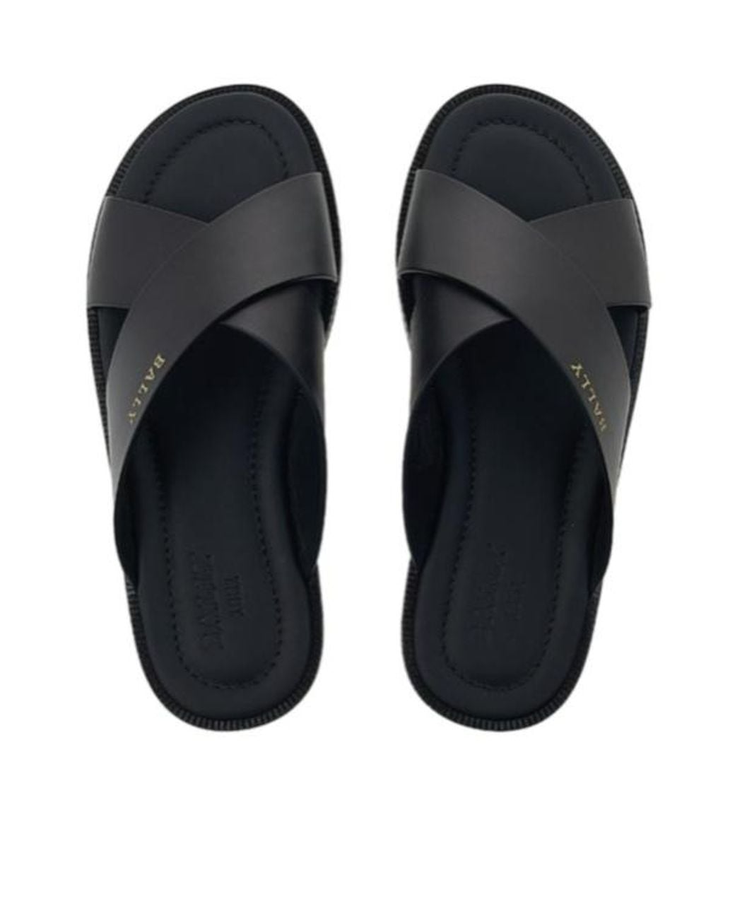 Bally Blue Round-Toe Flat Slides for men