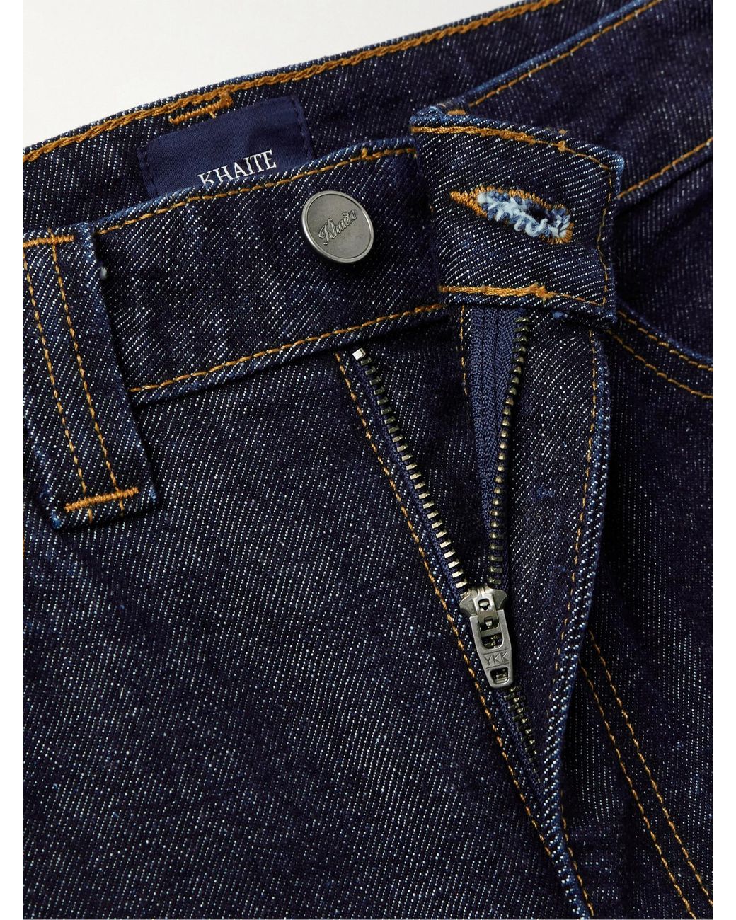 Khaite Blue Dane High Waisted Wide-Leg Jeans