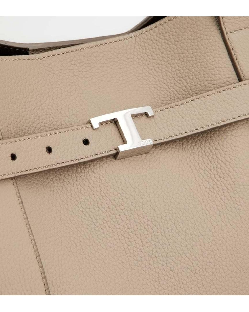 Tod's Natural T Timless Leather Shoulder Bag