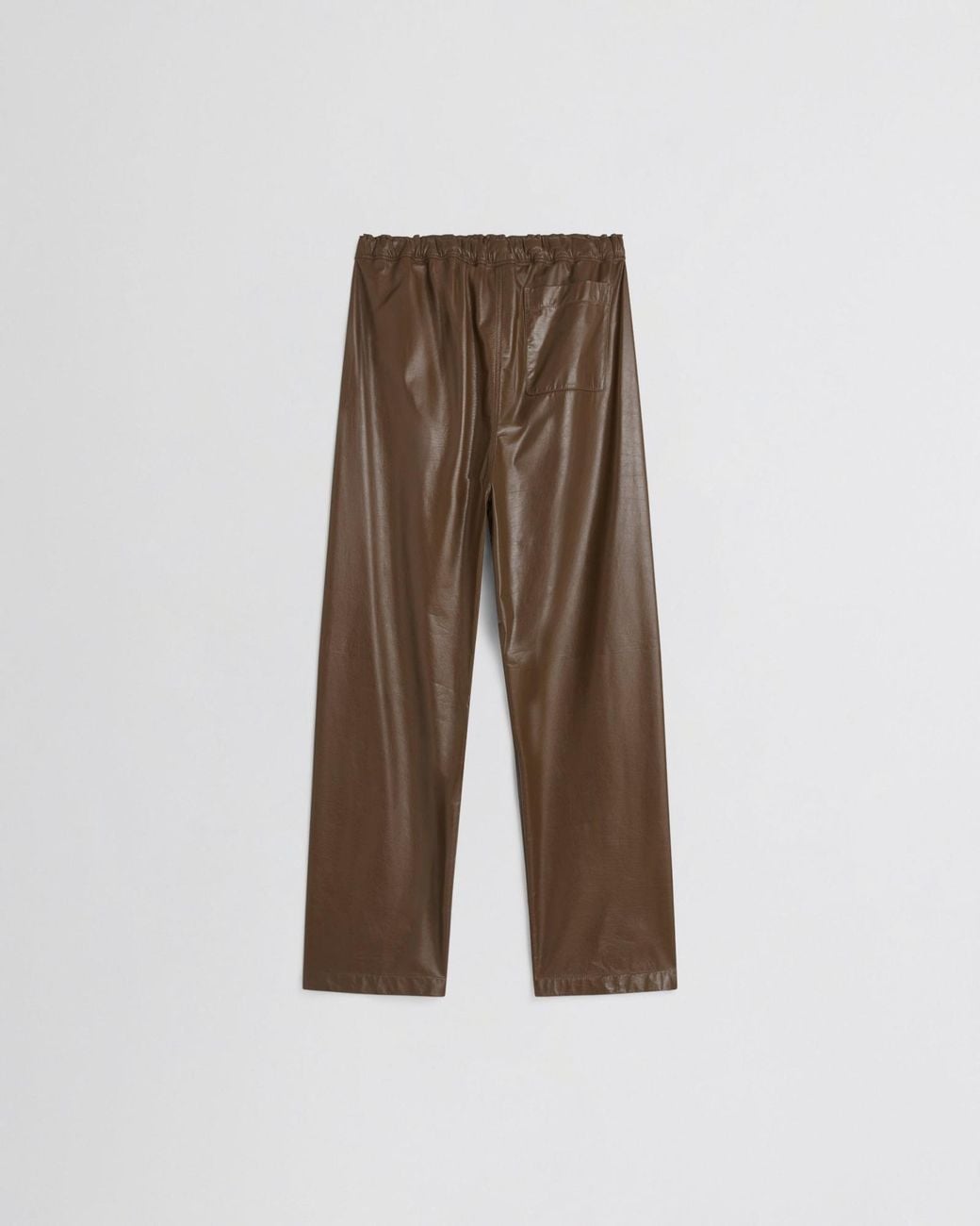Phoebe Philo Brown Casual Leather Trousers