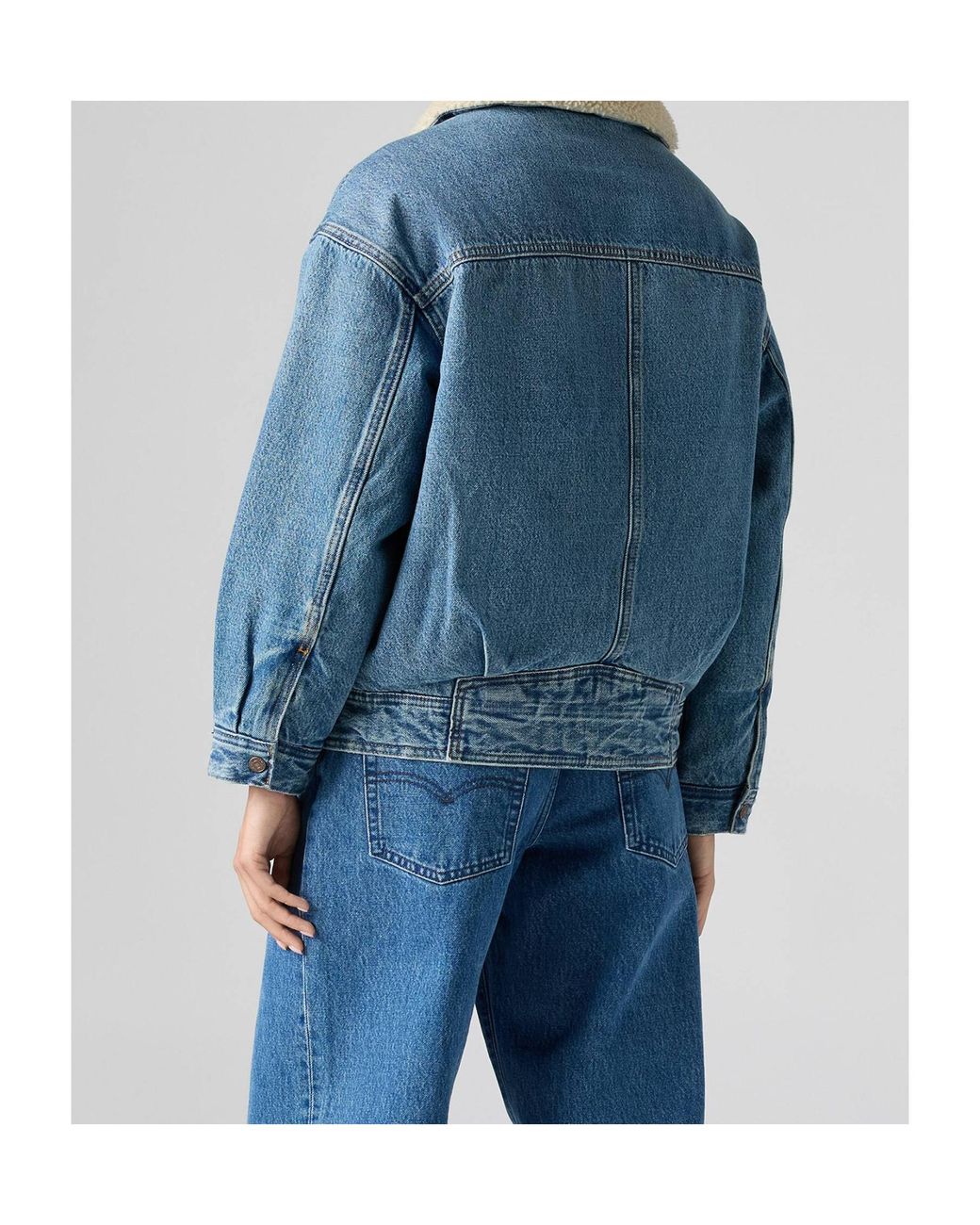 Levi's Blue Sherpa Bomber Jacket