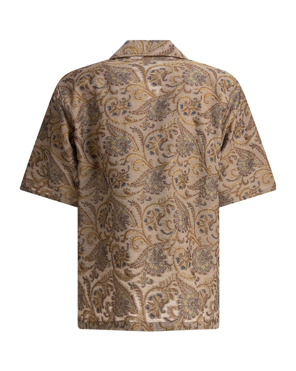 Needles Brown Paisley Printed Cabana Shirt for men