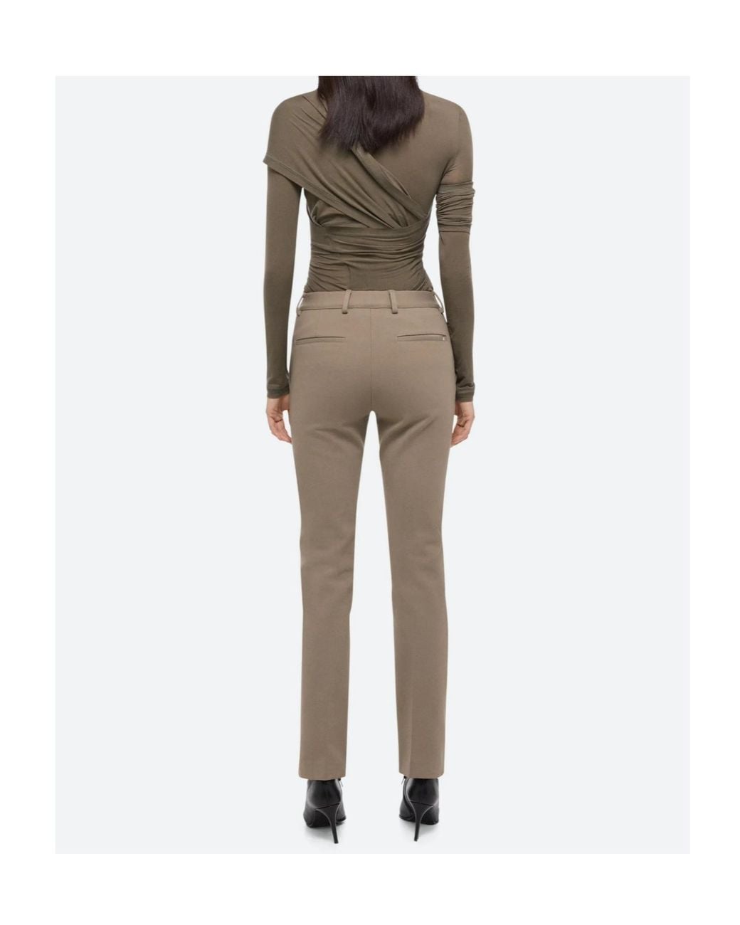 Helmut Lang Gray Straight-Leg Trousers