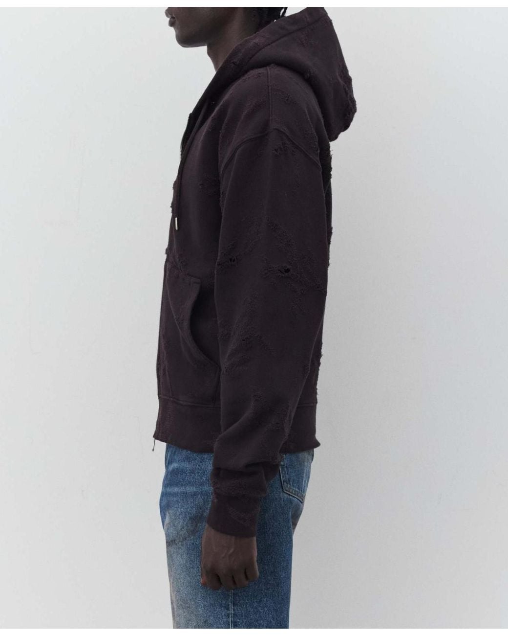 Our Legacy Blue Rascal Distressed-Effect Hoodie for men